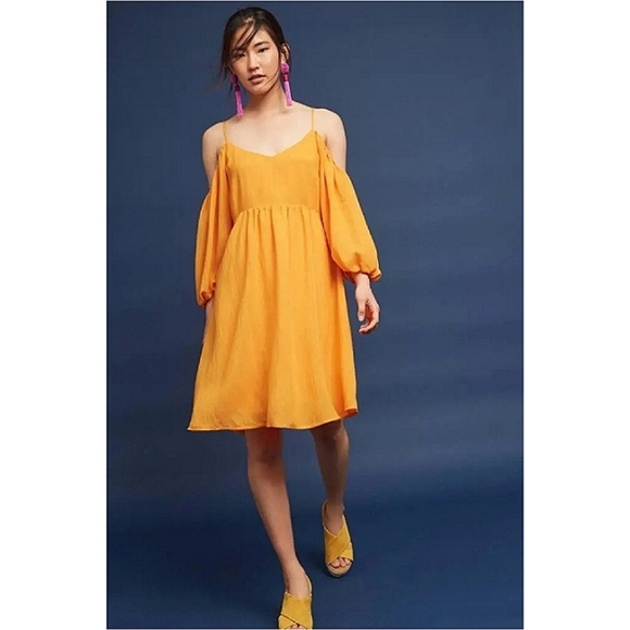 New MOULINETTE SOEURS CARINA OPEN-SHOULDER DRESS Size XS - Picture 8 of 12